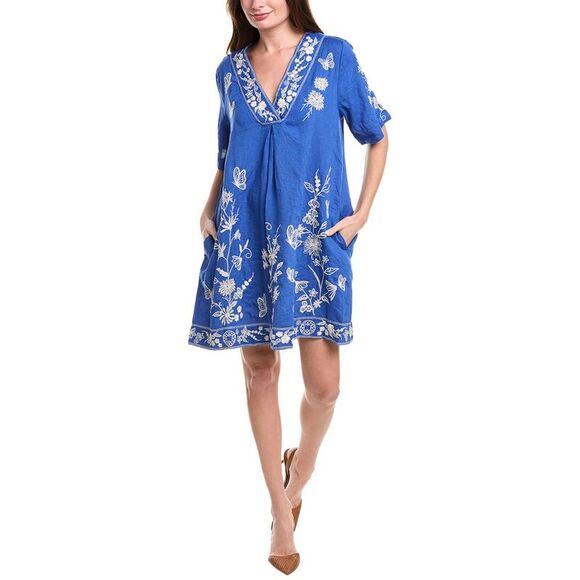 Johnny Was | Dresses | Johnny Was Domingo Dolman Linen Shift Dress ...